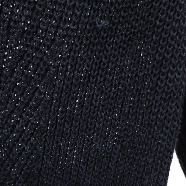 MARC BY MARC JACOBS マークバイマークジェイコブス 5分袖 リネンブレンド 切替 セーター XS ネイビー系 ニット レディース