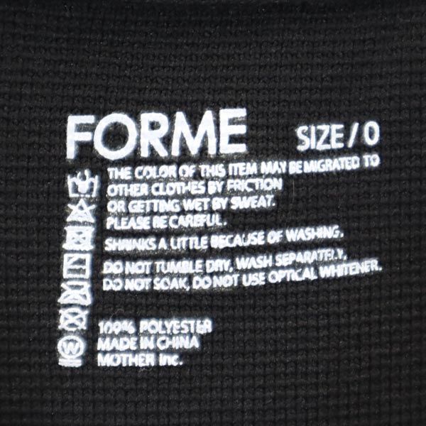 FORME フォルメ 長袖 Vネック ニット カーディガン ブラック レディース