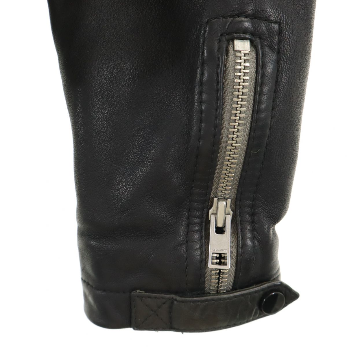 ALLSAINTS オールセインツ 羊革 レザー ダブルライダースジャケット 34 ブラック レディース