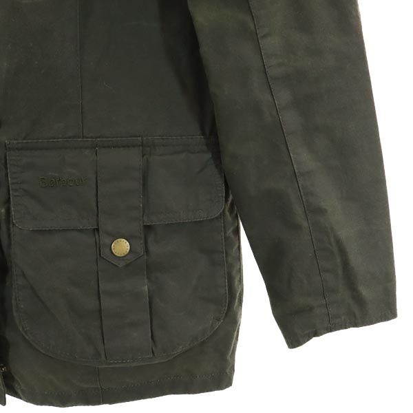Barbour バブアー ライトウエイト 4oz WAX ワックスド ジャケット USA 4 グリーン系 ワーク レディース