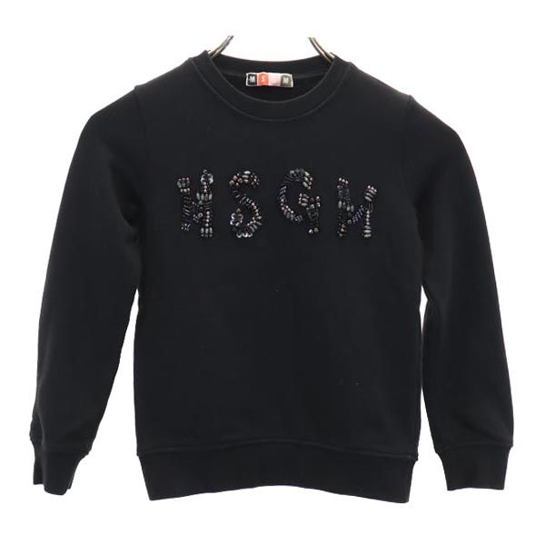 MSGM エムエスジーエム イタリア製 長袖 トレーナー ブラック系 スウェット キッズ