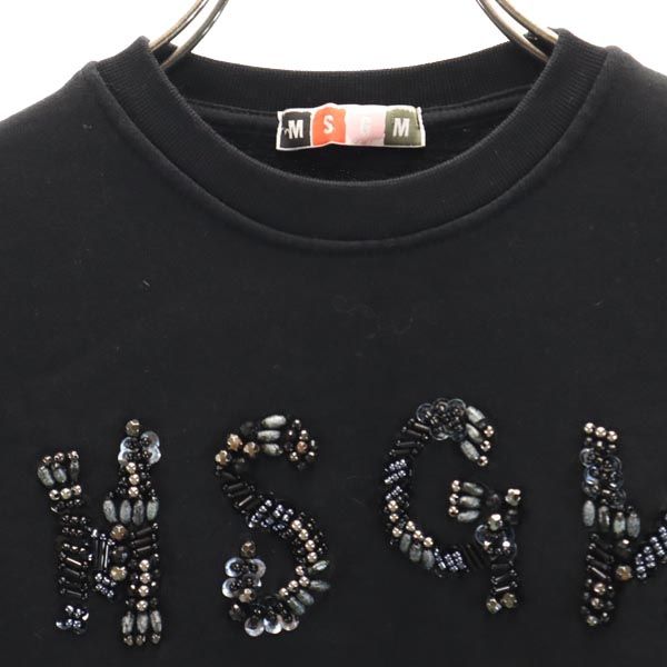 MSGM エムエスジーエム イタリア製 長袖 トレーナー ブラック系 スウェット キッズ