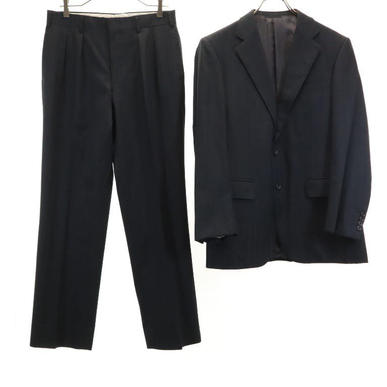 BURBERRY バーバリー 三陽商会 日本製 ウール ストライプ柄 スーツ 上下 セットアップ 94-82-175 グレー系 メンズ