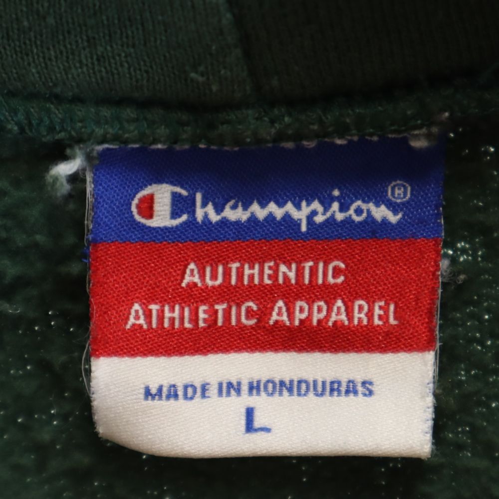 Champion チャンピオン 長袖 スウェットパーカー L グリーン 裏起毛 メンズ