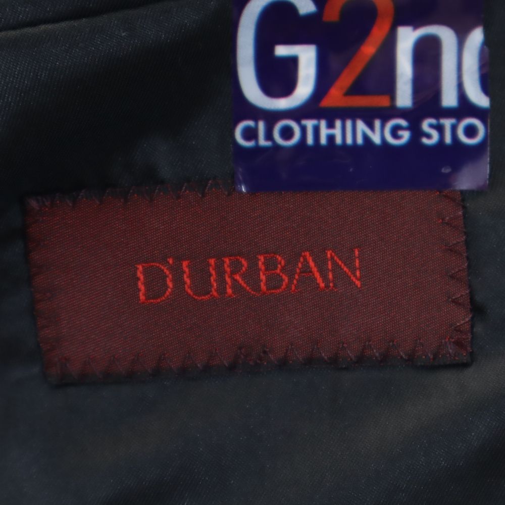 Durban ダーバン ウール ストライプ テーラードジャケット 98AB6 ブラック系 日本製 メンズ