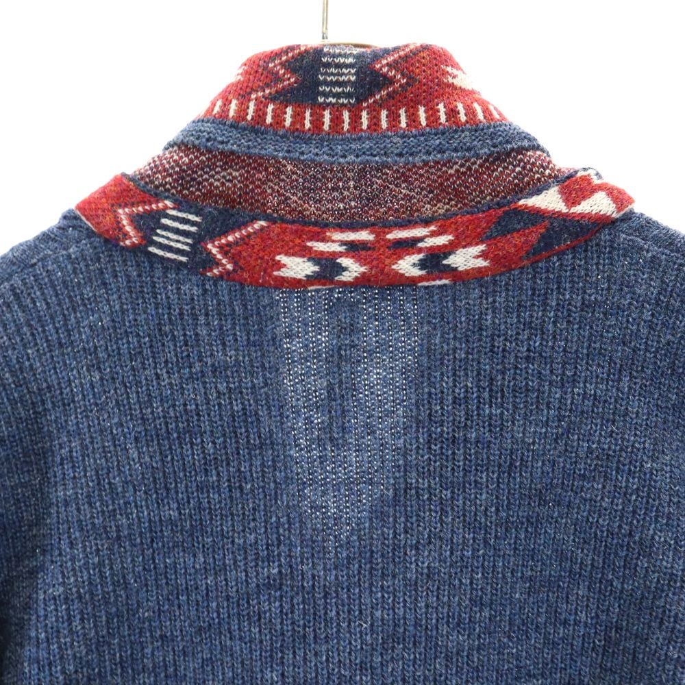 glamb グラム 長袖 ウールニット カーディガン 1 ブルー系 日本製 メンズ