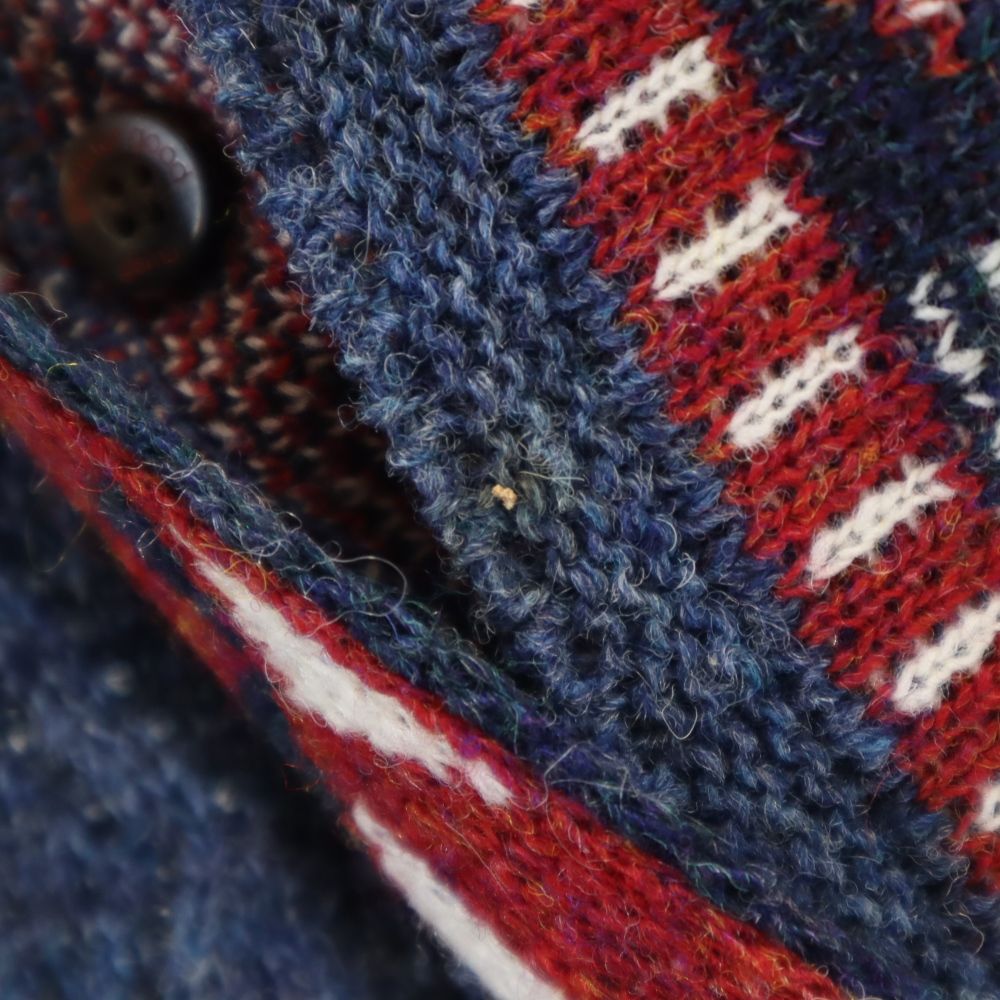 glamb グラム 長袖 ウールニット カーディガン 1 ブルー系 日本製 メンズ