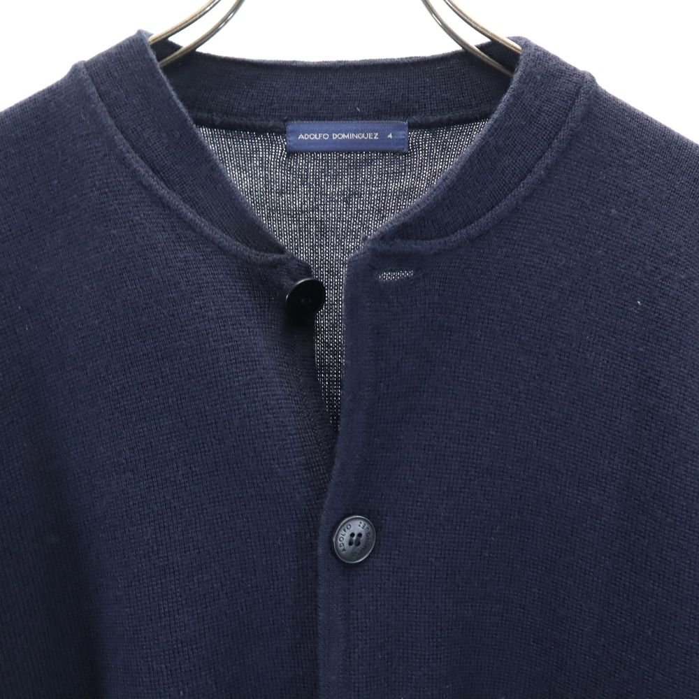 ADOLFO DOMINGUEZ アドルフォドミンゲス 長袖 ウールブレンド ニット カーディガン 4 ネイビー系 メンズ