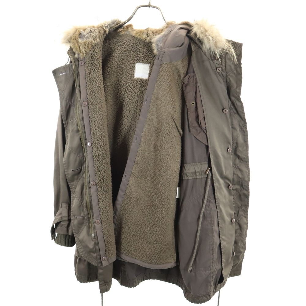 ABAHOUSE アバハウス ボアライナー付き コート 1 ブラウン フード レディース