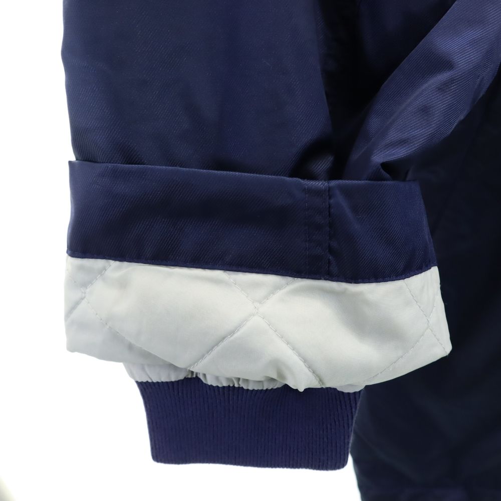NIKE ナイキ 90s 00s 白タグ オールド トレーニング ベンチコート L(14/16) ネイビー フード キッズ