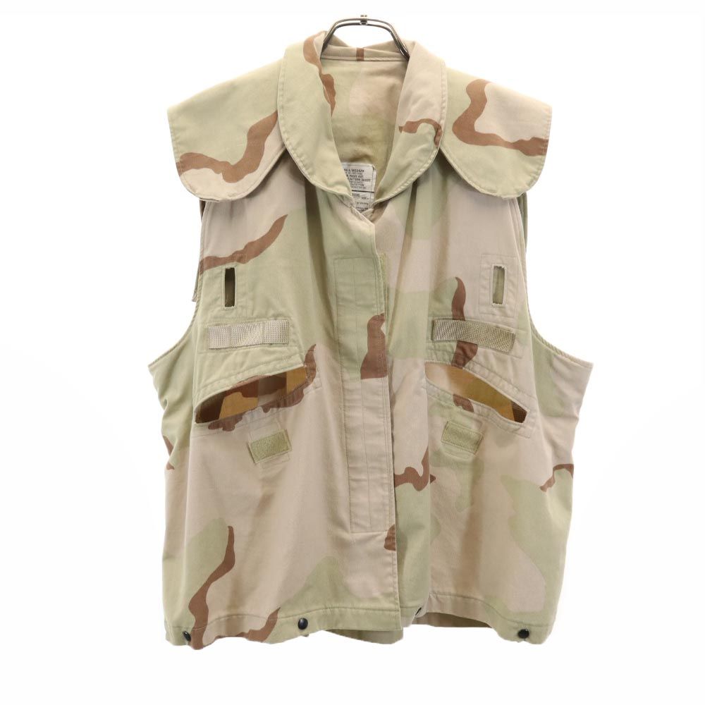 US ARMY アメリカ軍 90s SPO タクティカルベスト カモフラージュ柄 ミリタリー ベスト S/M ベージュ系 レディース