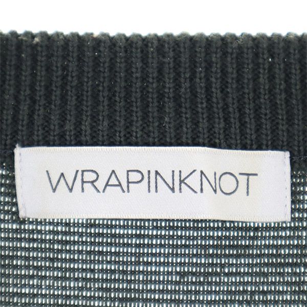 WRAPINKNOT ラッピンノット 日本製 長袖 ウール セーター 3 グリーン系 ニット レディース