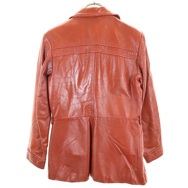 top skins 70s ヴィンテージ レザージャケット ブラウン系 本革 レディース