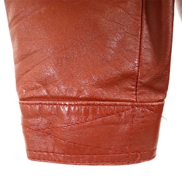 top skins 70s ヴィンテージ レザージャケット ブラウン系 本革 レディース