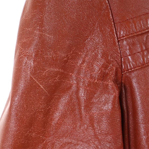 top skins 70s ヴィンテージ レザージャケット ブラウン系 本革 レディース