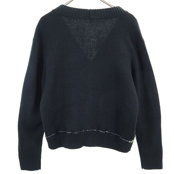 長袖 ニット カーディガン ブラック メンズ