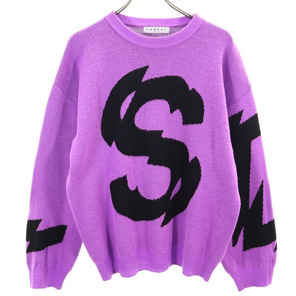 LABRAT ラブラット 長袖 セーター S パープル ニット メンズ