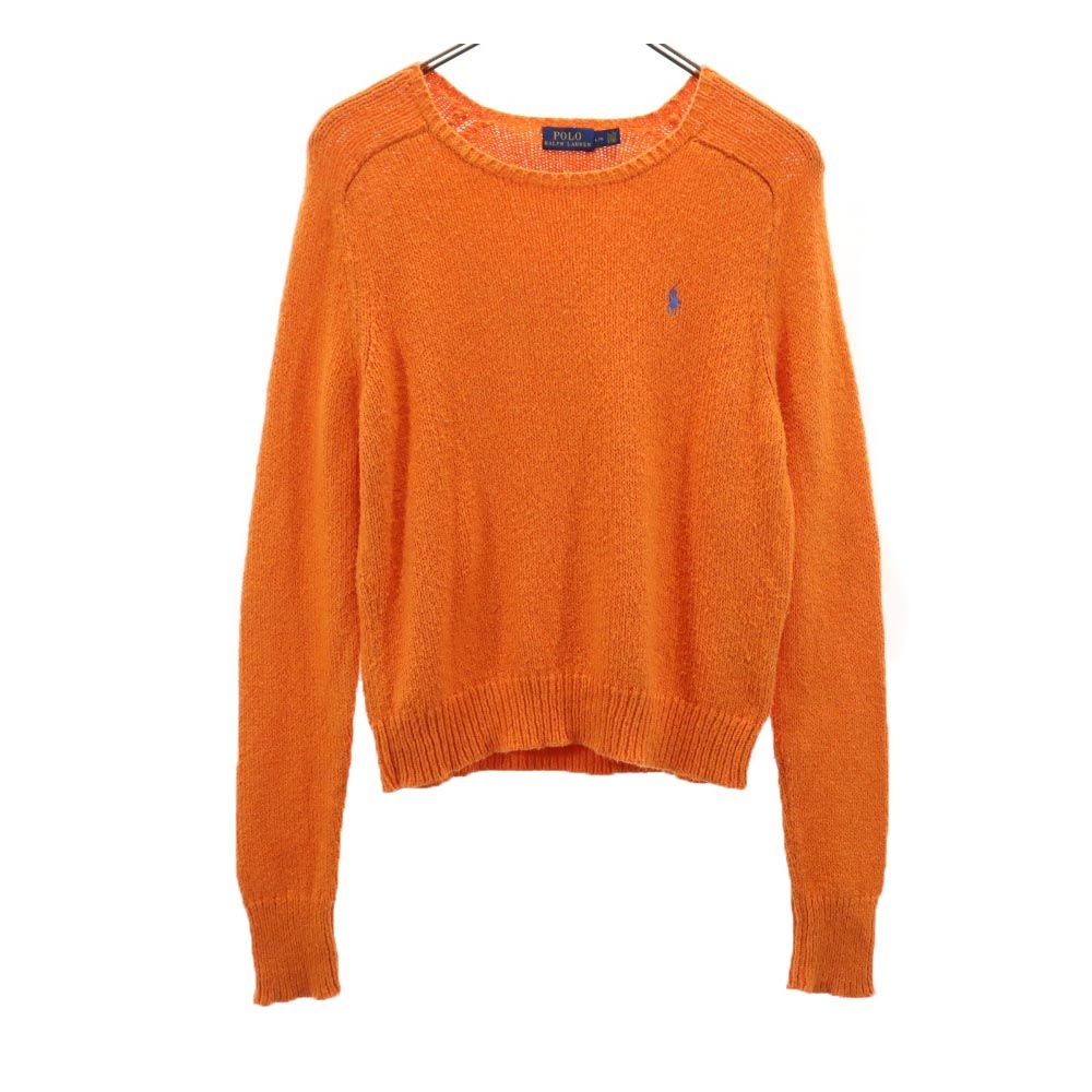 POLO RALPH LAUREN ポロラルフローレン 長袖 セーター L オレンジ系 ニット レディース