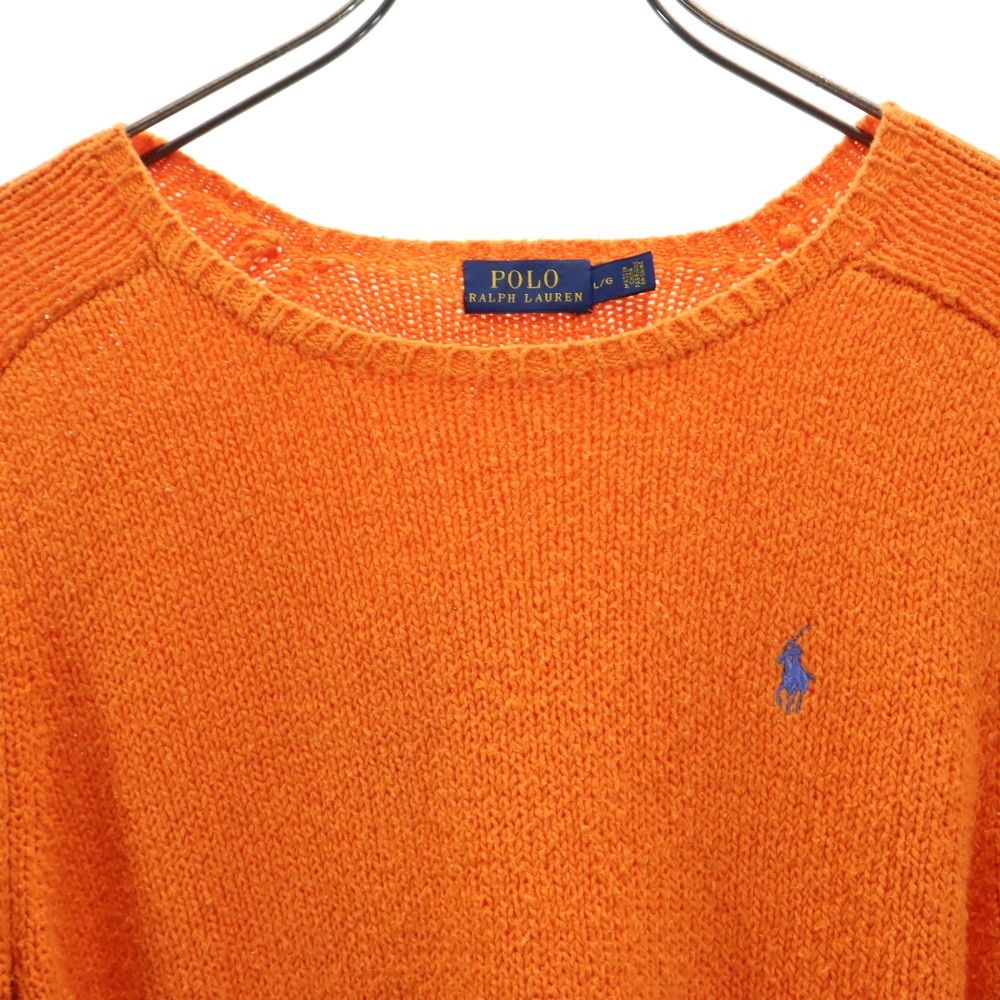 POLO RALPH LAUREN ポロラルフローレン 長袖 セーター L オレンジ系 ニット レディース
