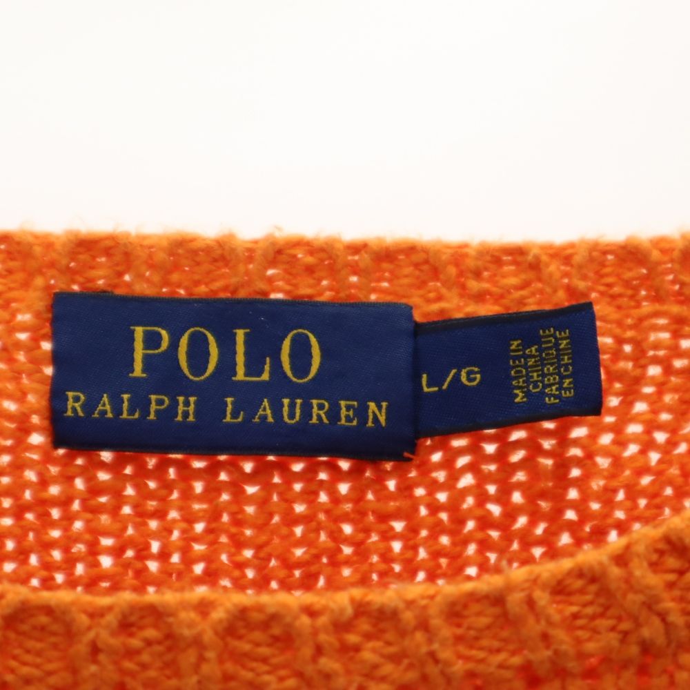 POLO RALPH LAUREN ポロラルフローレン 長袖 セーター L オレンジ系 ニット レディース