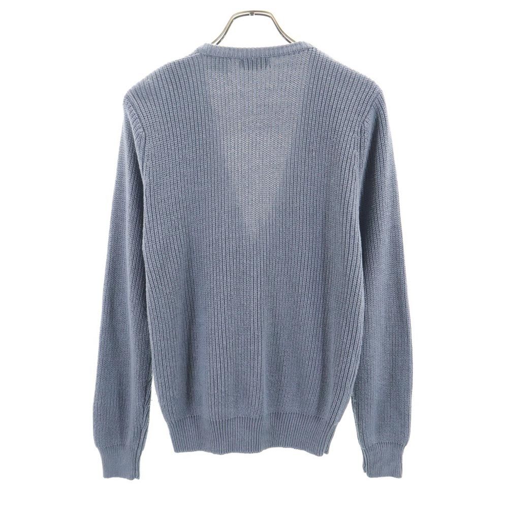 LACOSTE ラコステ 90s コットンブレンド オールド 長袖 ニット カーディガン M グレー系 レディース