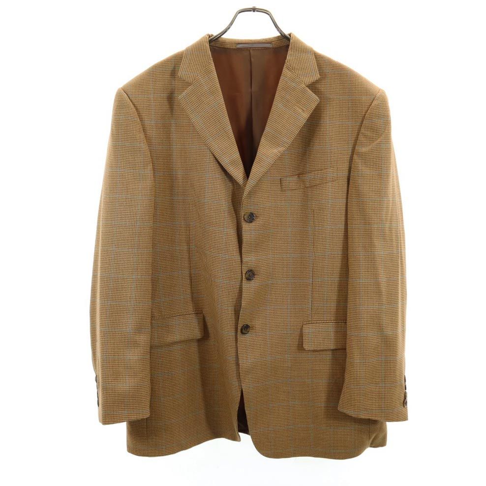 BURBERRY バーバリー 千鳥格子柄 ウール テーラードジャケット 42 ブラウン系 LONDON メンズ