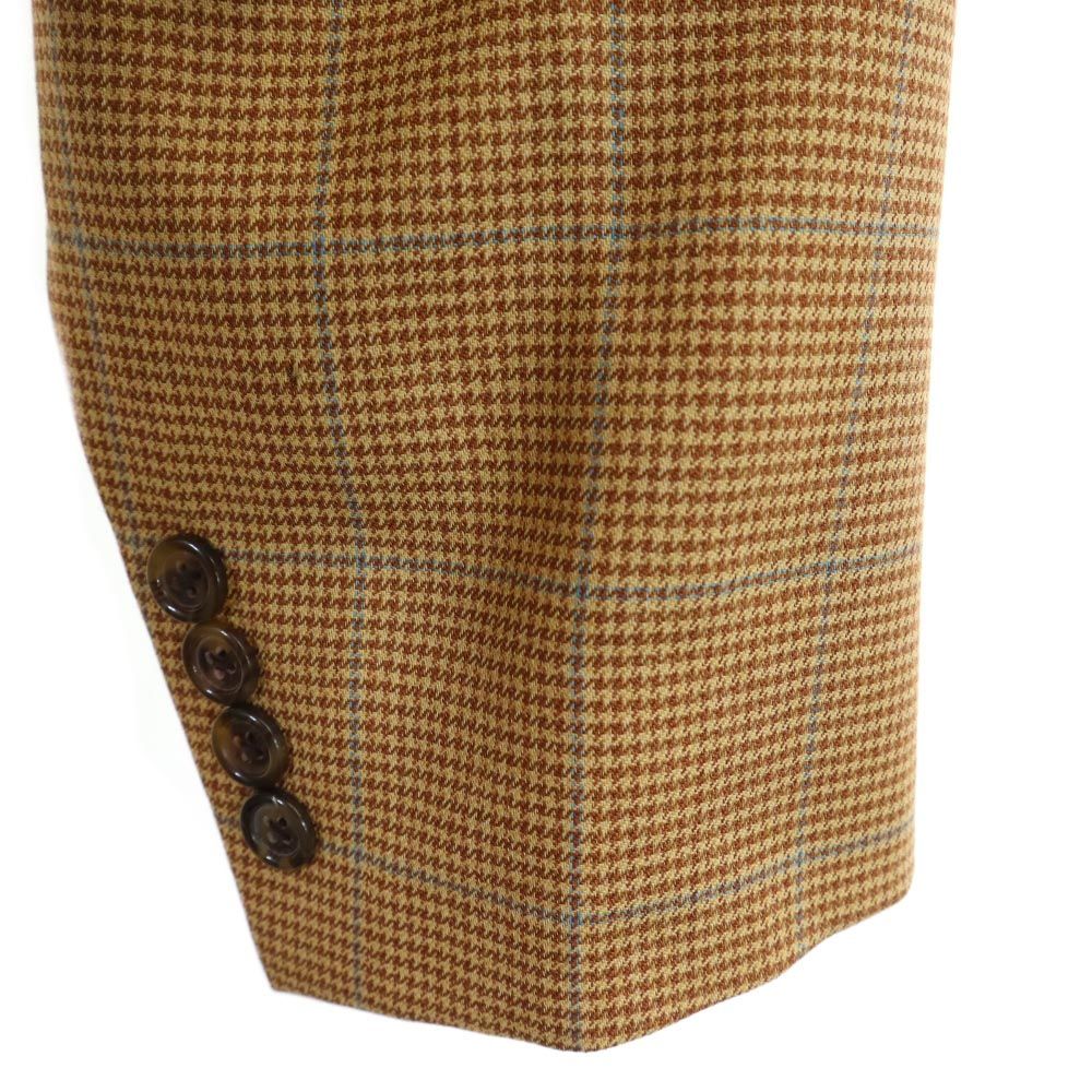 BURBERRY バーバリー 千鳥格子柄 ウール テーラードジャケット 42 ブラウン系 LONDON メンズ