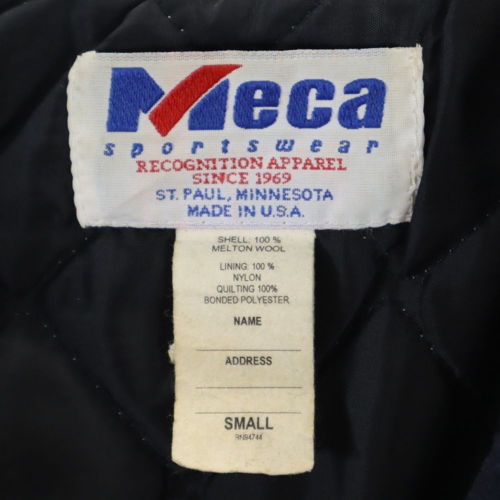 Meca メカ 80s 90s オールド メルトンウール スタジャン S ネイビー系 中綿 メンズ