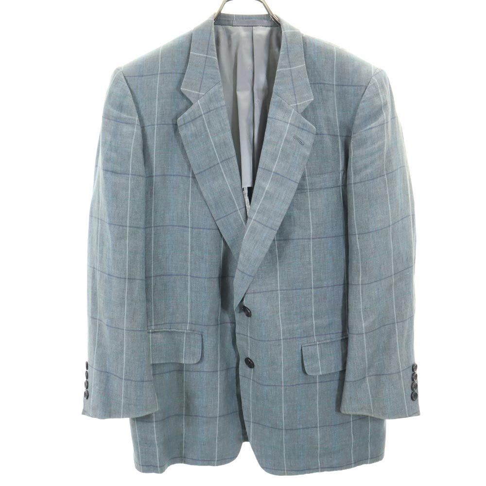 Christian Dior クリスチャンディオール 80s 90s オールド リネン100% テーラードジャケット 92-83-165 グレー系 メンズ