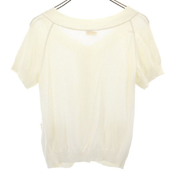 Valentino ヴァレンチノ 半袖 ニット カーディガン ホワイト ROMA レディース