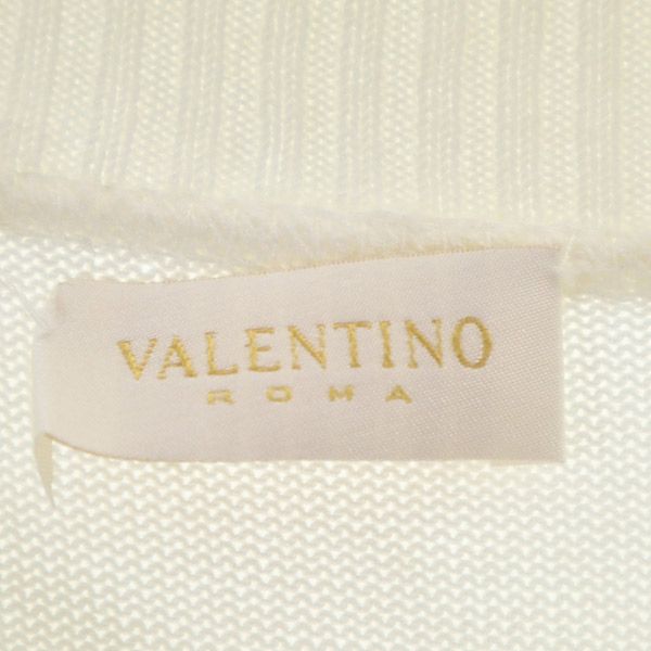Valentino ヴァレンチノ 半袖 ニット カーディガン ホワイト ROMA レディース