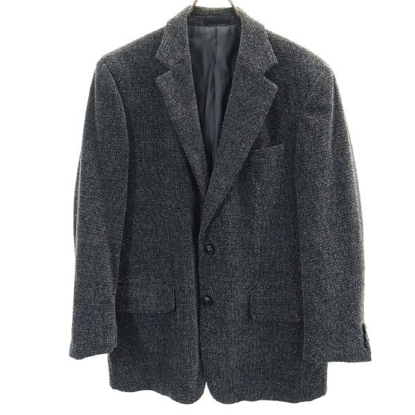 BURBERRY バーバリー 三陽商会 日本製 ウールブレンド テーラードジャケット S ブラック系 メンズ