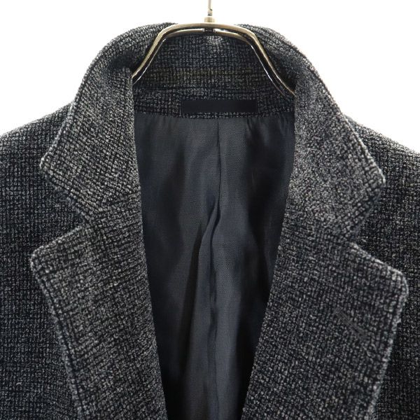 BURBERRY バーバリー 三陽商会 日本製 ウールブレンド テーラードジャケット S ブラック系 メンズ