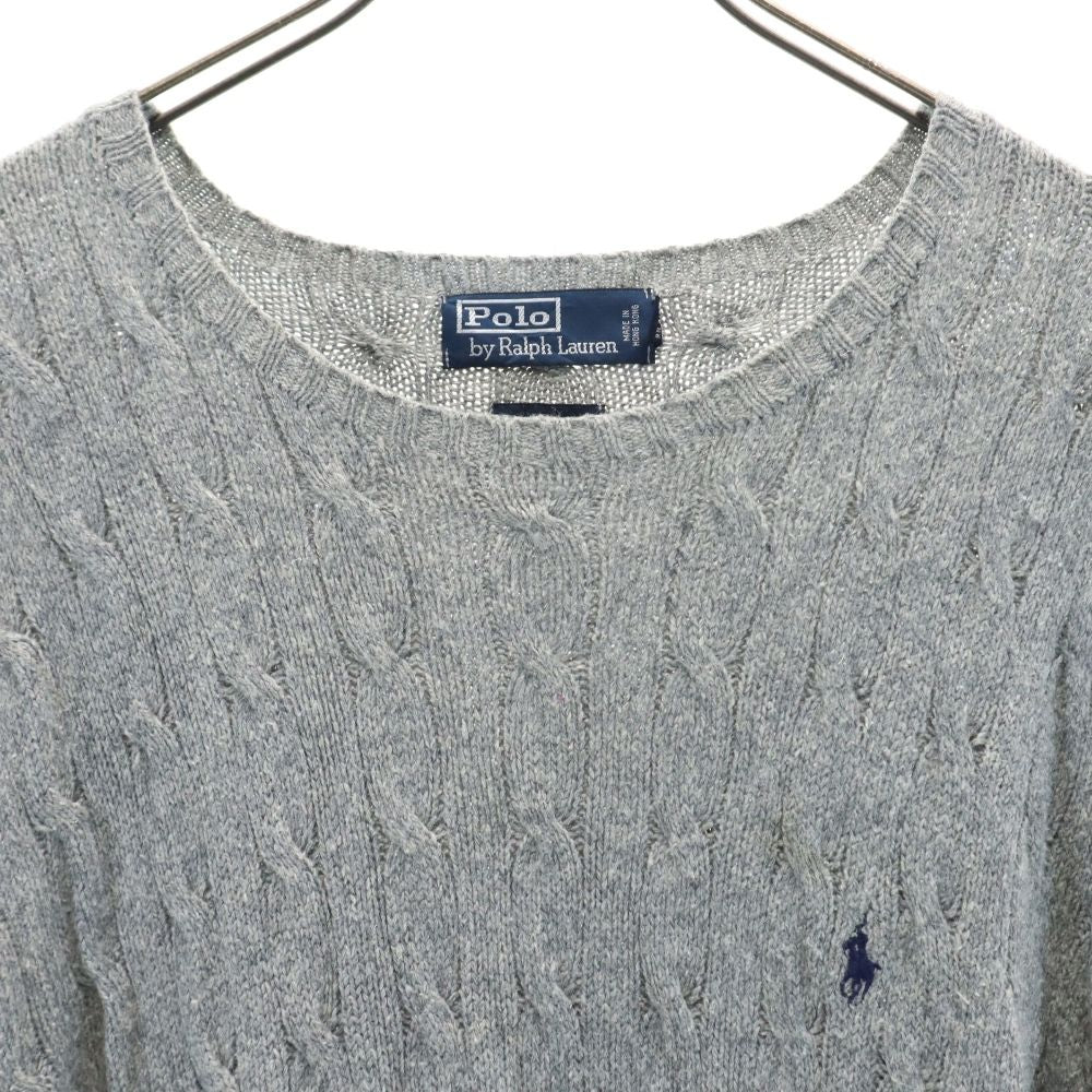 ポロバイラルフローレン 長袖 シルク セーター XL グレー系 Polo by Ralph Lauren ニット メンズ