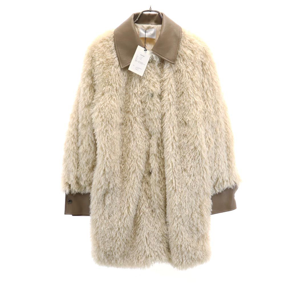 未使用 CISLYS シスリス ファーコート F ベージュ系 レディース