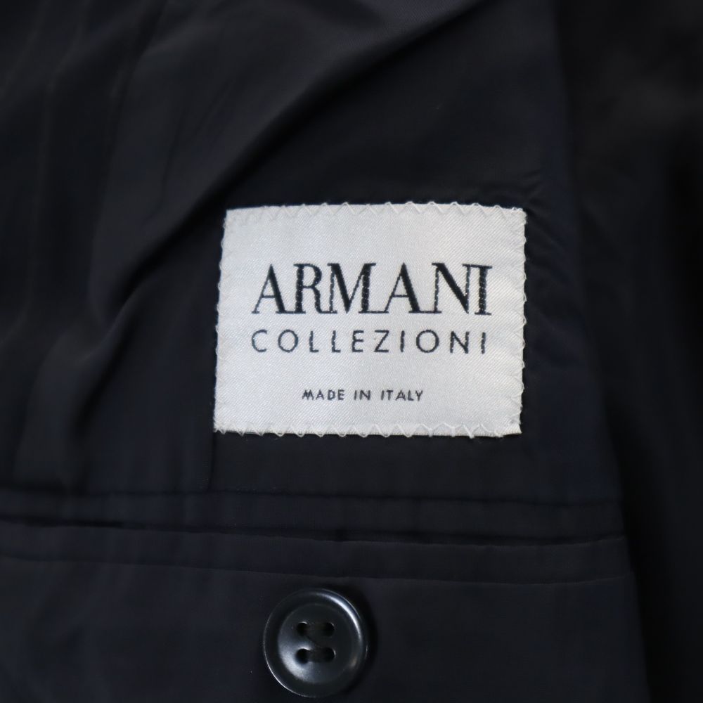 ARMANI アルマーニ ウール テーラードジャケット 42 ネイビー メンズ