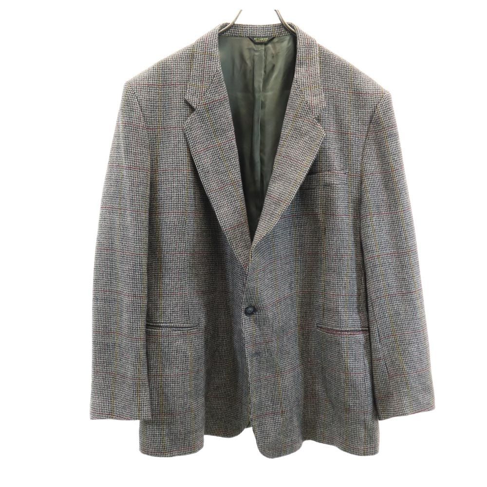 GIVENCHY ジバンシィ 80s 90s オールド チェック柄 テーラードジャケット グレー系 メンズ