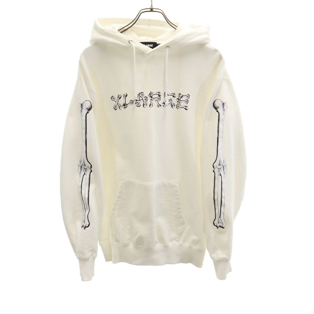 XLARGE エクストララージ 長袖 パーカー M ホワイト スウェット メンズ