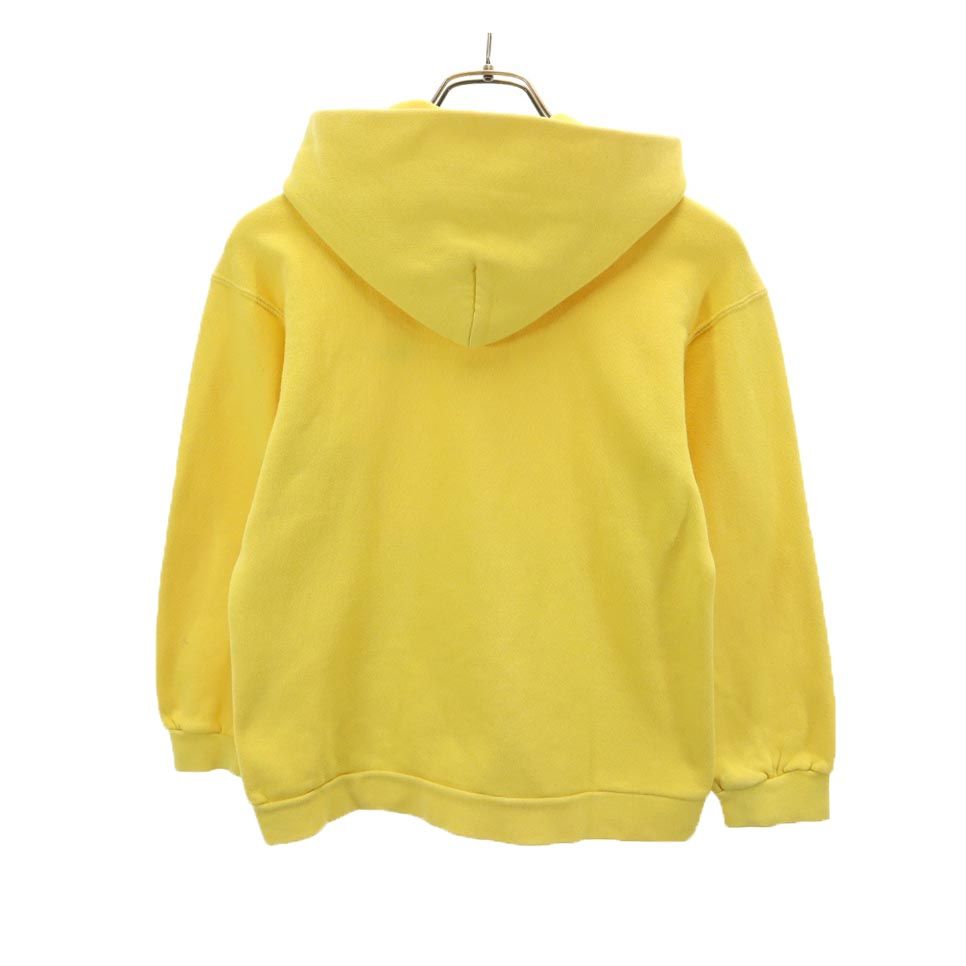 NIKE ナイキ 90s USA製 白タグ オールド スウェットパーカー S イエロー 裏起毛 レディース