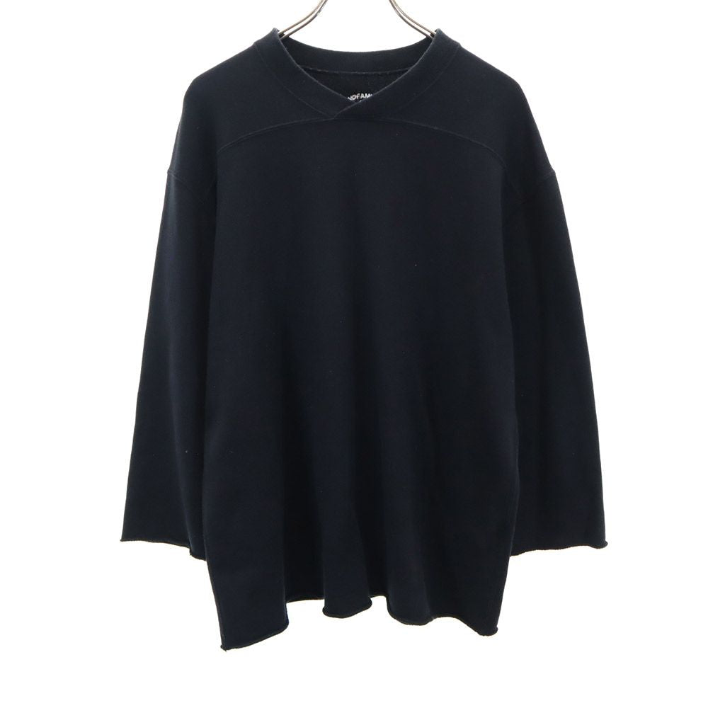 ANDFAMILYS co. アンドファミリーズ 長袖 カットオフ トレーナー M ブラック 日本製 スウェット メンズ