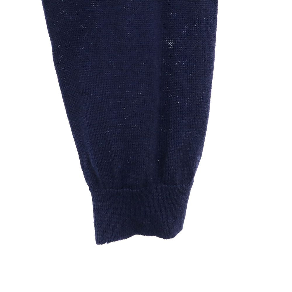 PRADA プラダ ウール 長袖 セーター 38 ネイビー系 ニット 薄手 レディース