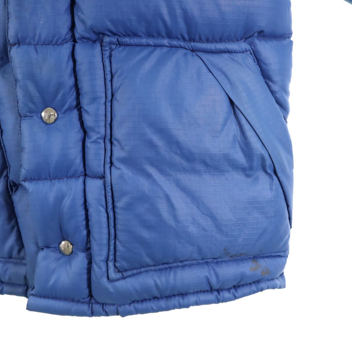 VINTAGE ヴィンテージ 70s 80s ロケットタロン ダウンジャケット ブルー リップストップ地 メンズ