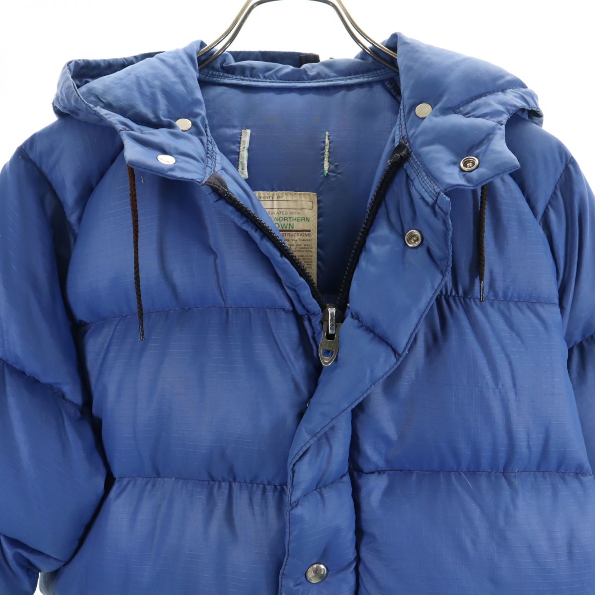 VINTAGE ヴィンテージ 70s 80s ロケットタロン ダウンジャケット ブルー リップストップ地 メンズ