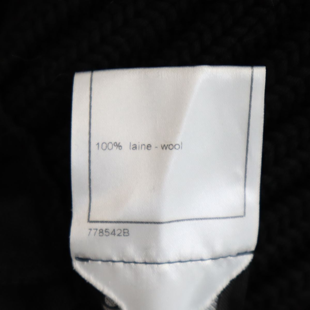 CHANEL シャネル ノースリーブ タートルネック ニットベスト 38 ブラック レディース