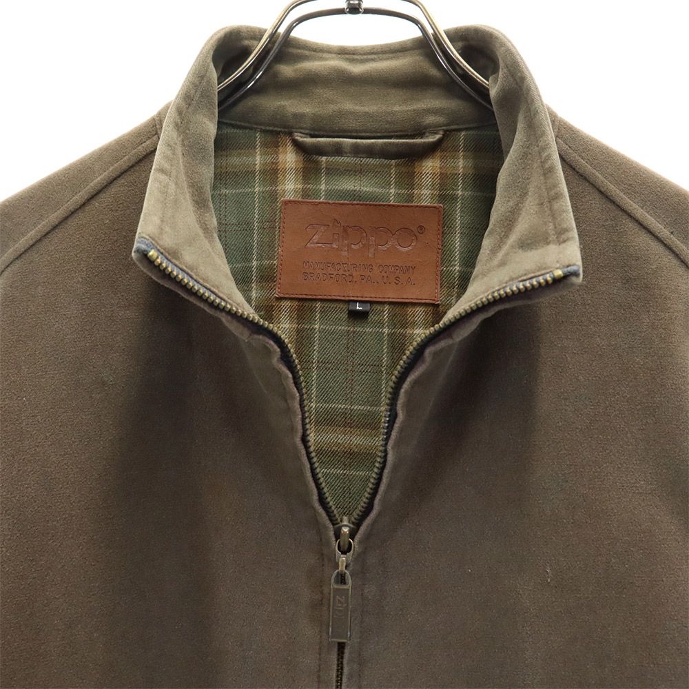 ZIPPO ジッポ 長袖 ジップジャケット L ブラウン メンズ