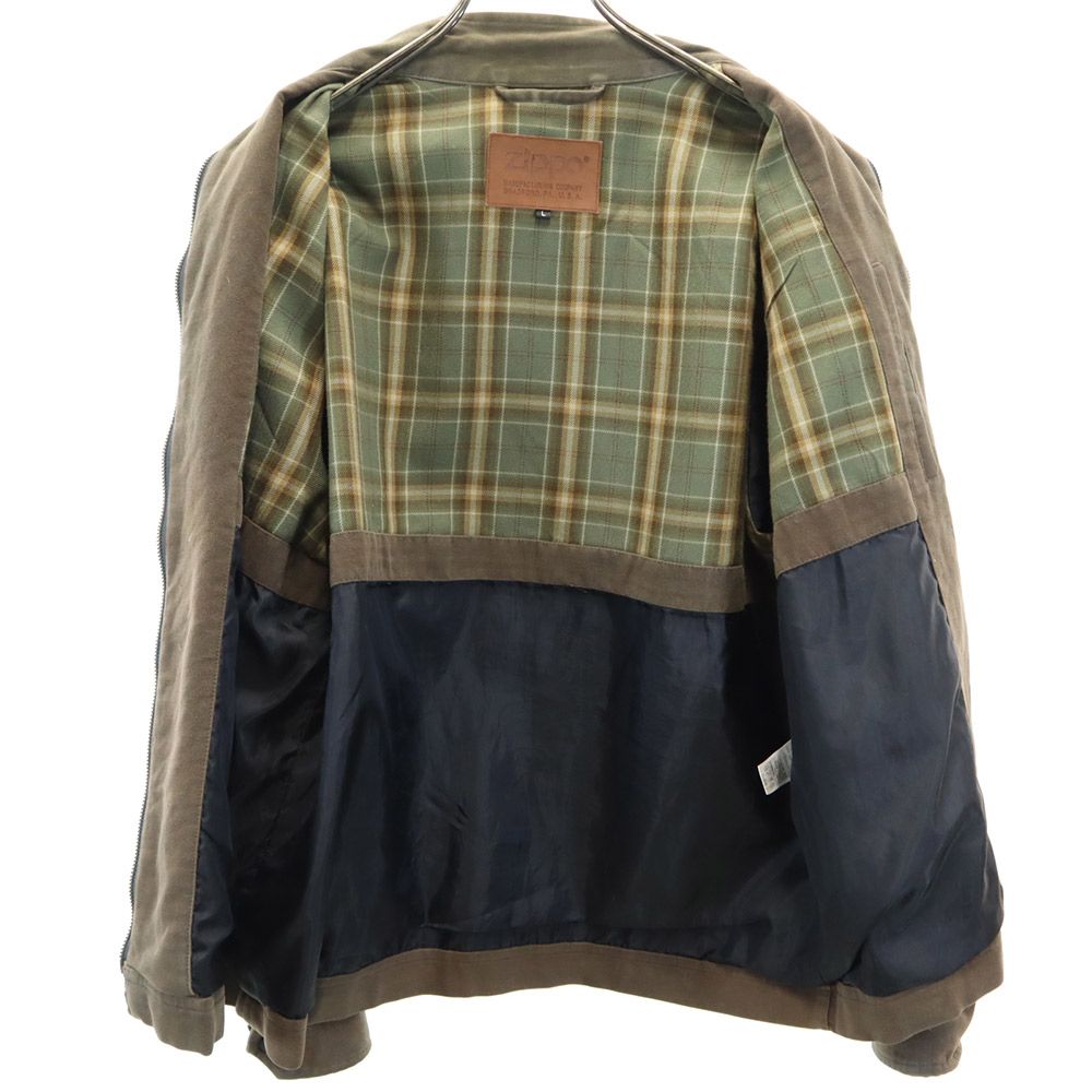 ZIPPO ジッポ 長袖 ジップジャケット L ブラウン メンズ
