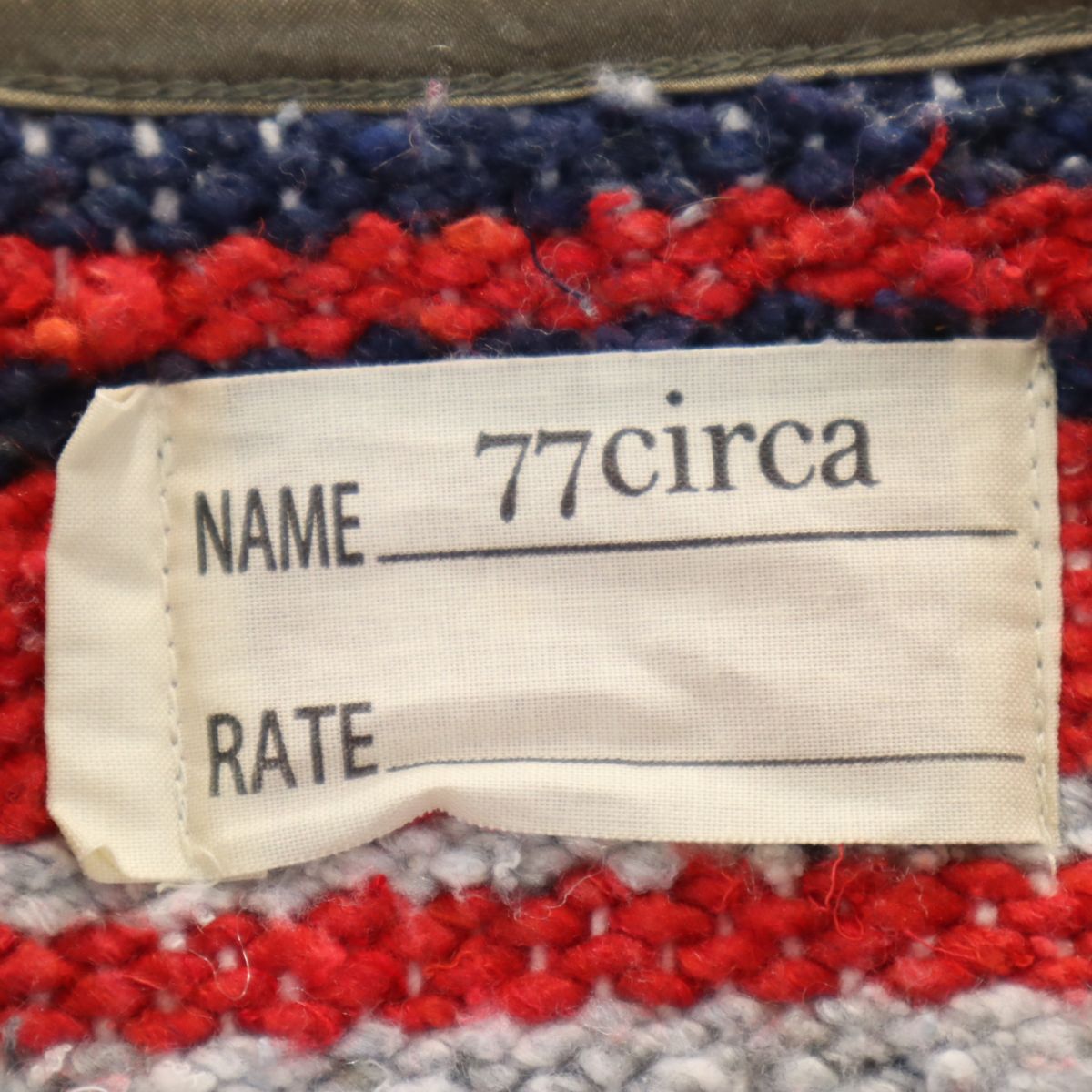 77circa ナナナナサーカ 日本製 7分袖 ニットジャケット レディース