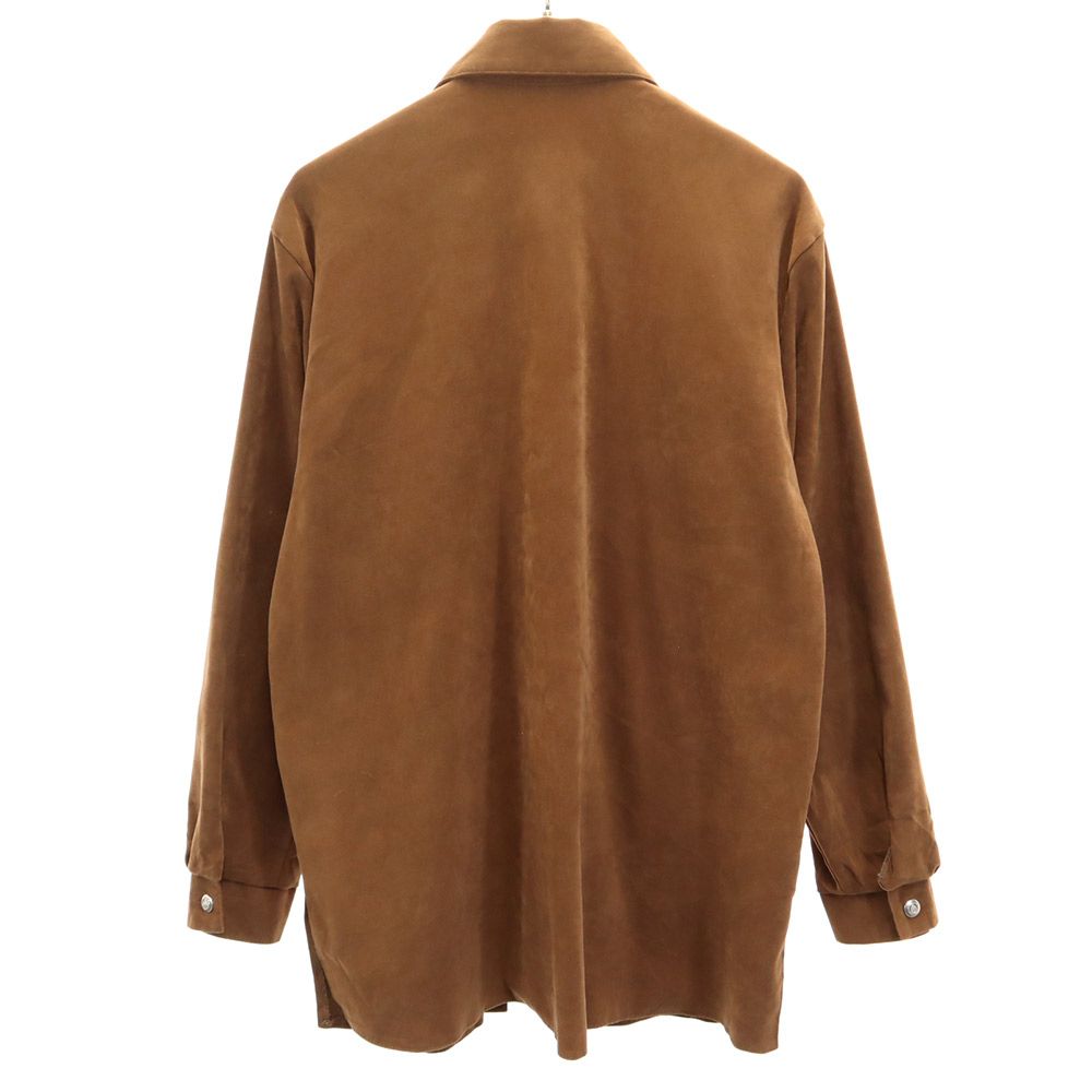 OLD オールド 90s 長袖 フェイクスウェード シャツ XL ブラウン系 メンズ