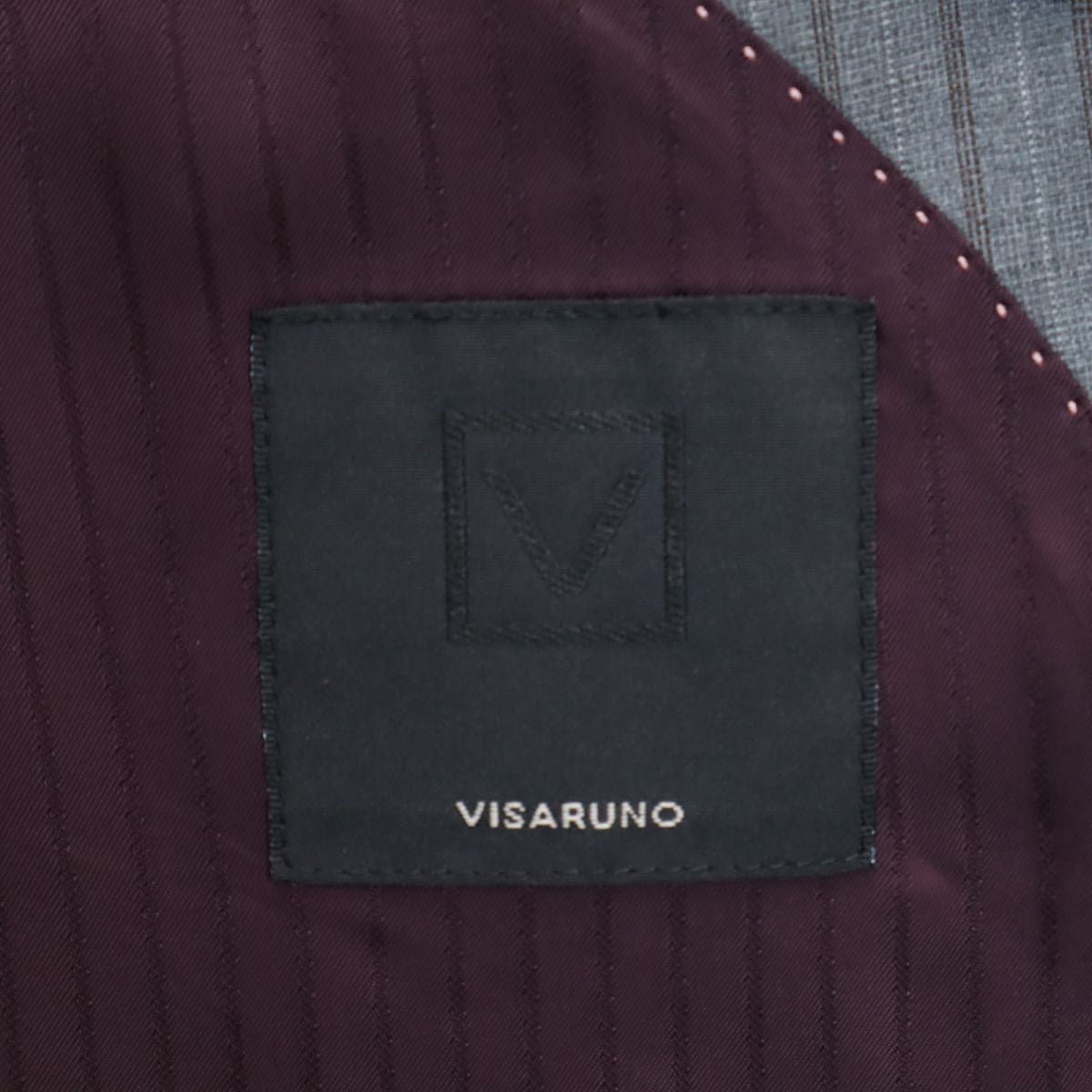 VISARUNO ビサルノ 日本製 ウール ストライプ スーツ 上下 セットアップ グレー メンズ