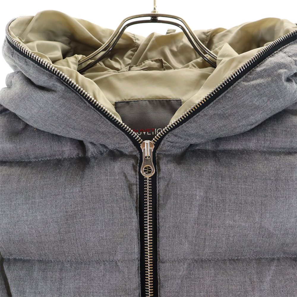 DUVETICA デュベティカ ダウンベスト 40 グレー フード レディース